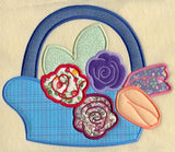 Spring Flower Basket (Applique)
