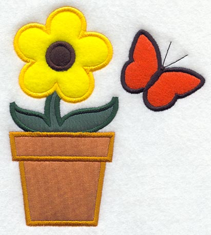 Flower and Butterfly (Applique)