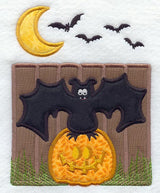 Bat and Pumpkin (Applique)