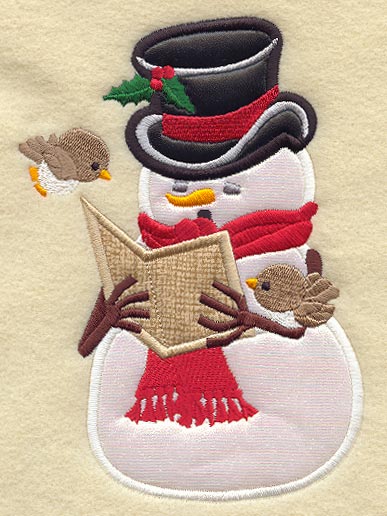 Snowman w/ Birds (Applique)