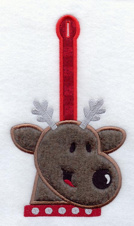 Reindeer Head Towel Topper (Applique)