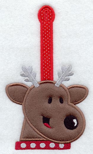 Reindeer Head Towel Topper (Applique)