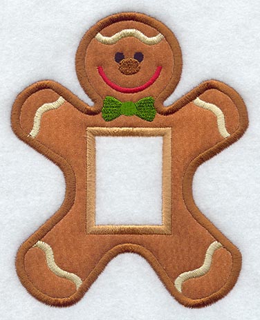 Gingerbread Photo Ornament (Applique) (In-the-Hoop)
