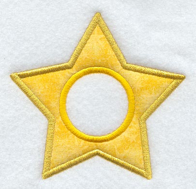 Star Photo Ornament (Applique) (In-the-Hoop)
