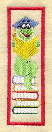 Bookworm Bookmark (In-the-Hoop)