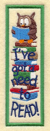 I've Got a Need to Read Bookmark (In-the-Hoop)