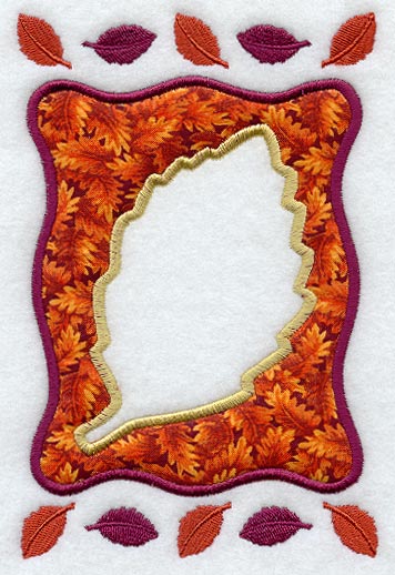 Birch Leaf Frame (Applique)