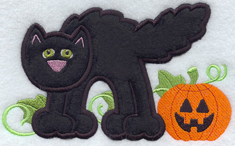 Cat and Pumpkin (Applique)