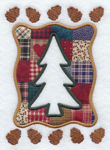Evergreen Tree Frame (Applique)