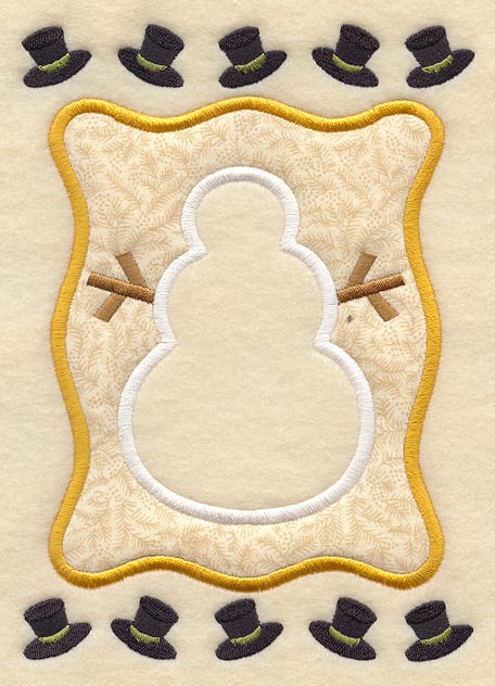Snowman Frame (Applique)