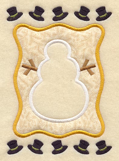 Snowman Frame (Applique)