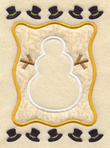 Snowman Frame (Applique)