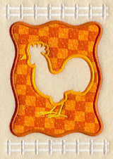 Rooster Frame (Applique)