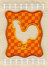 Rooster Frame (Applique)