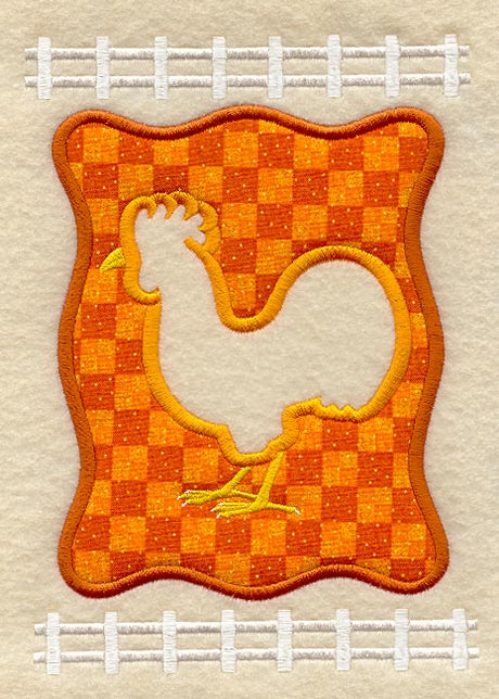 Rooster Frame (Applique)