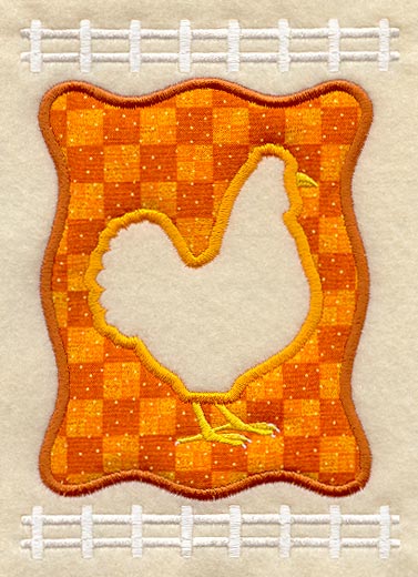 Hen Frame (Applique)