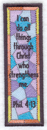 I Can Do All Things Bookmark (In-the-Hoop)