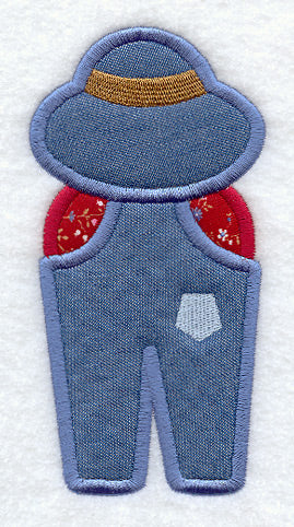 Suspender Sam Quilt Block - (Applique) Lg
