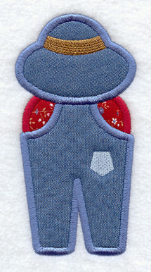 Suspender Sam Quilt Block - (Applique) Lg