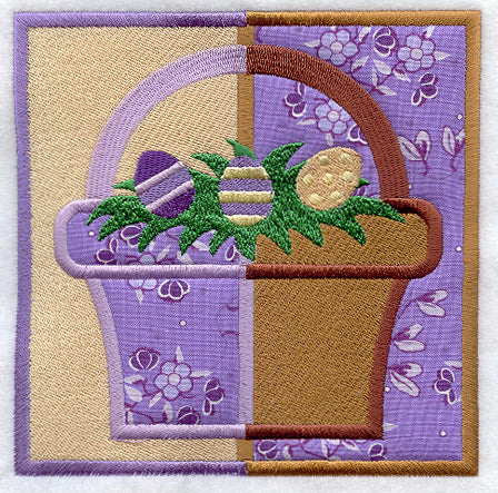 Symmetrical Easter Basket (Applique)