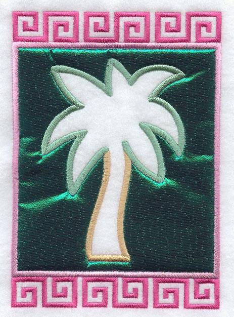 Palm Tree Frame (Applique)