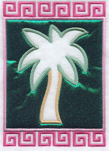 Palm Tree Frame (Applique)