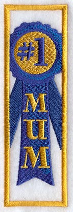 Number 1 Mum Bookmark (In-the-Hoop)
