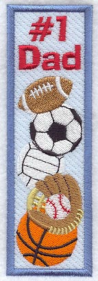 Number 1 Dad Bookmark (In-the-Hoop)