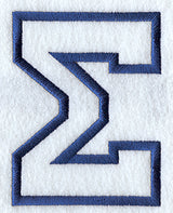 Collegiate Applique Sigma - 5 inch