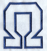 Collegiate Applique Omega - 5 inch