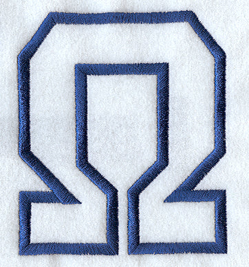 Collegiate Applique Omega - 5 inch