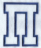 Collegiate Applique Pi - 5 inch
