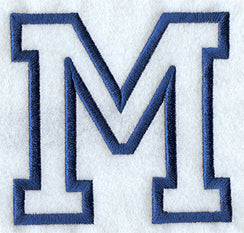 Collegiate Applique Mu - 5 inch