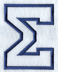 Collegiate Applique Sigma - 5 inch