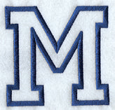 Collegiate Applique Mu - 5 inch
