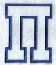 Collegiate Applique Pi - 5 inch