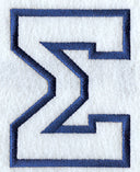 Collegiate Applique Sigma - 5 inch
