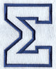 Collegiate Applique Sigma - 5 inch