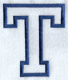 Collegiate Applique Tau - 5 inch