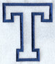 Collegiate Applique Tau - 5 inch