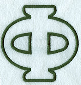 Modern Applique Phi - 5 inch