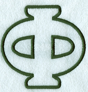 Modern Applique Phi - 5 inch