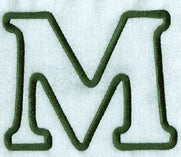 Modern Applique Mu - 5 inch