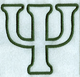 Modern Applique Psi - 5 inch