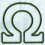 Modern Applique Omega - 5 inch