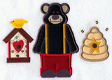 Country Bear and Beehive (Applique)