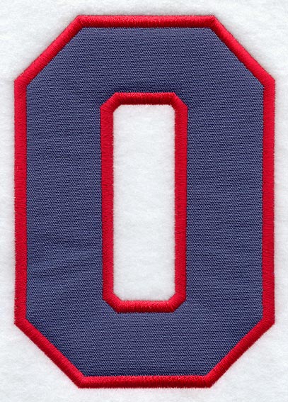 Collegiate Number 0 - 7.5 inches (Applique)