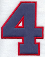 Collegiate Number 4 - 7.5 inches (Applique)