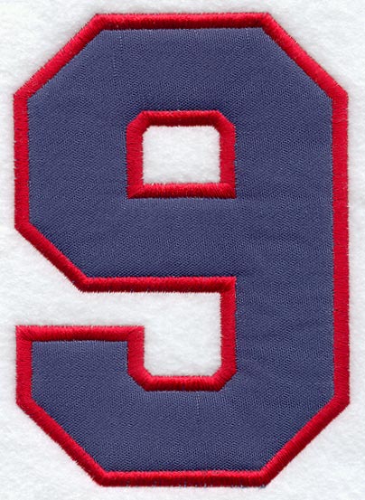Collegiate Number 9 - 7.5 inches (Applique)