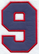Collegiate Number 9 - 7.5 inches (Applique)